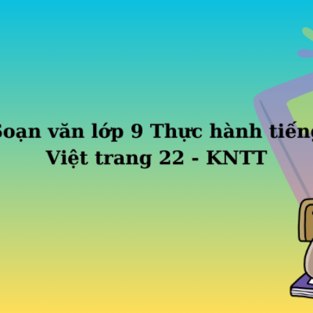 Soạn văn lớp 9 Thực hành tiếng Việt trang 22 – KNTT