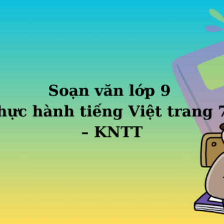 Soạn văn lớp 9 Thực hành tiếng Việt trang 71 – KNTT