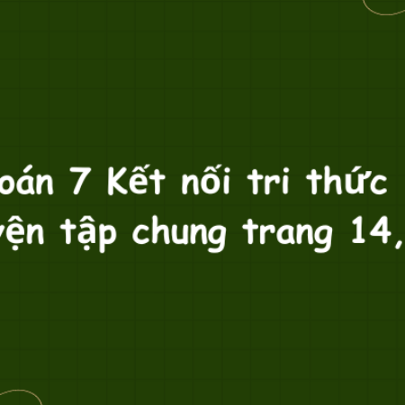 Toán 7 Kết nối tri thức 1: Luyện tập chung trang 14, 15