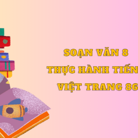 Soạn văn 8 Thực hành tiếng Việt trang 86 – Kết nối tri thức