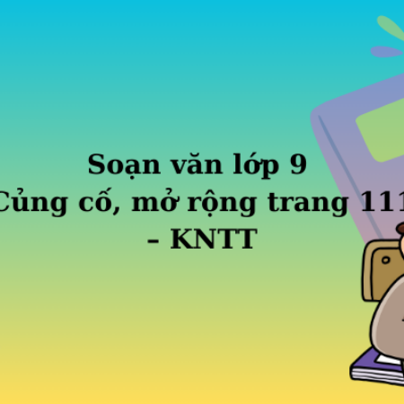 Soạn văn lớp 9 Củng cố, mở rộng trang 111  – KNTT