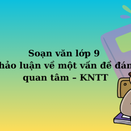 Soạn văn lớp 9 Thảo luận về một vấn đề đáng quan tâm – KNTT