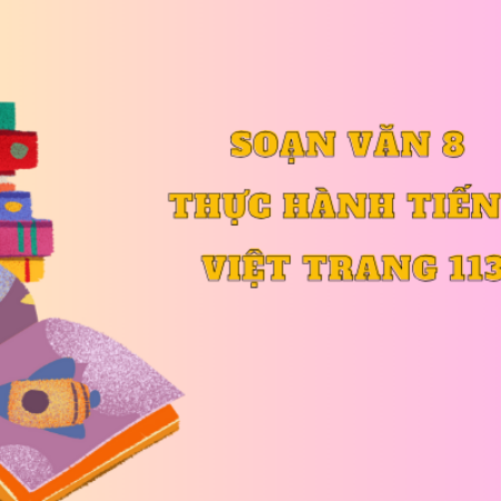 Soạn văn 8 Thực hành tiếng Việt trang 113 – KNTT