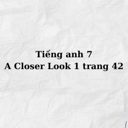 Tiếng anh 7 A Closer Look 1 trang 42 – Global Success