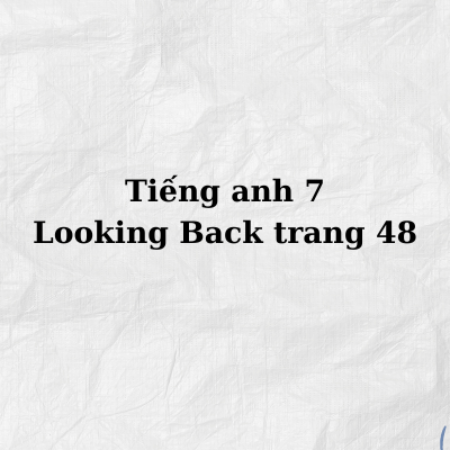 Tiếng anh 7 Looking Back trang 48 – Global Success