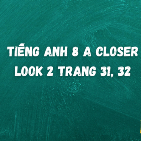 Tiếng anh 8 A Closer Look 2 trang 31, 32 – Global Success