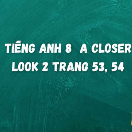 Tiếng anh 8 A Closer Look 2 trang 53, 54 – Globall Success