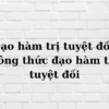 Đạo hàm trị tuyệt đối, công thức đạo hàm trị tuyệt đối