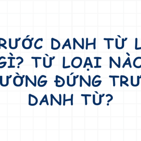 Trước danh từ là gì? Từ loại nào thường đứng trước danh từ?