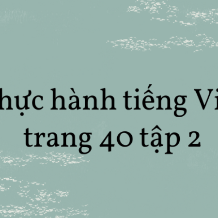 Soạn văn 8:  Thực hành tiếng Việt trang 40 tập 2 – KNTT