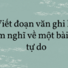 Soạn văn 8: Viết đoạn văn ghi lại cảm nghĩ về một bài thơ tự do tập 2 – KNTT