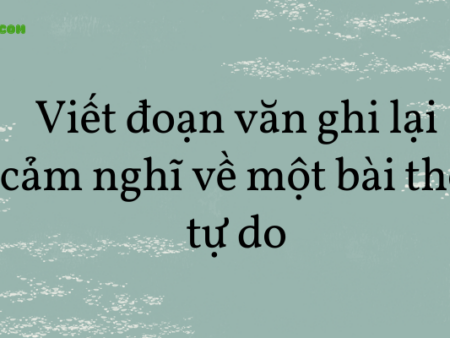 Soạn văn 8: Viết đoạn văn ghi lại cảm nghĩ về một bài thơ tự do tập 2 – KNTT