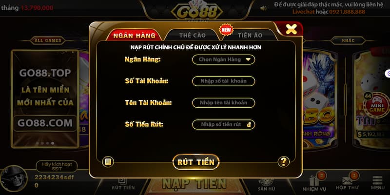 Hướng dẫn rút tiền Go88 đúng cách